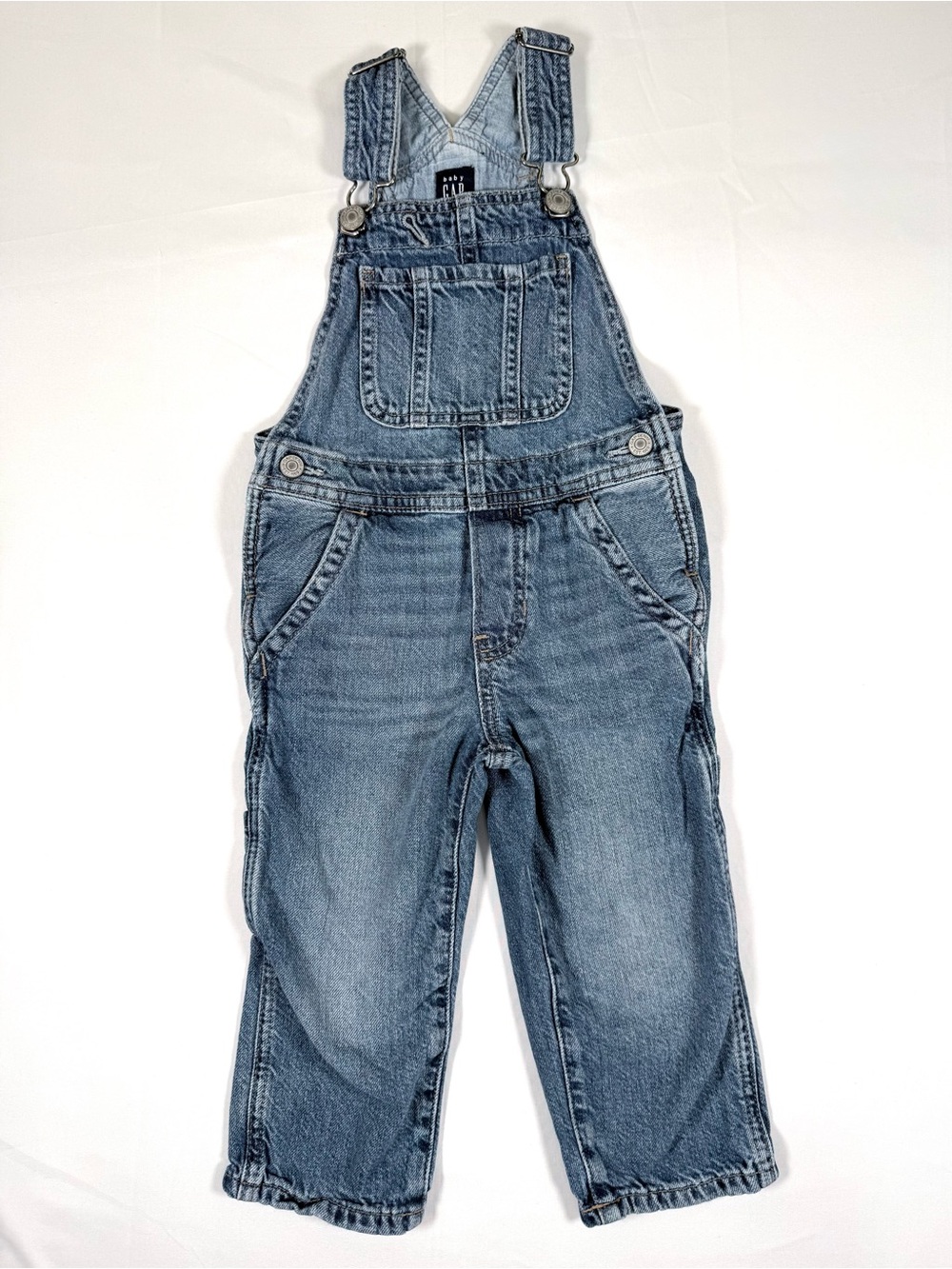 GAP Boys Denim Carpenter Overalls 2T Utility Workwear Western Retro Country